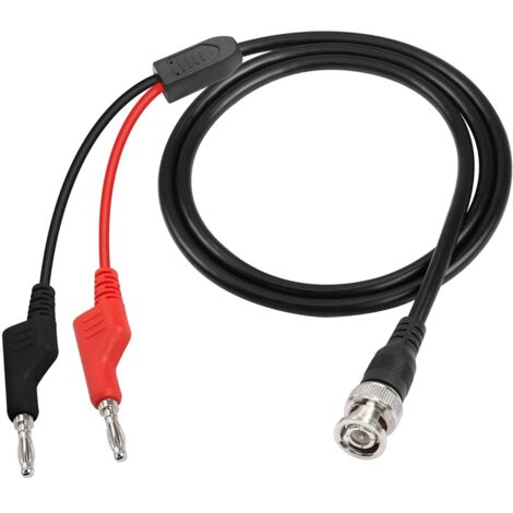 Jeanoko P1203 BNC-auf-Bananenstecker Messkabel – 120 Cm, 50Ω, 500 V/5 A, Für Oszilloskop, Inkl. Silikon-Schutzkappen