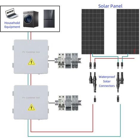 Solar Y-Stecker 2 Paar – 6 Mm², IP67 Wasserdicht, 1000–1500 V, 30 A, Für Parallelschaltung Von Solarmodulen