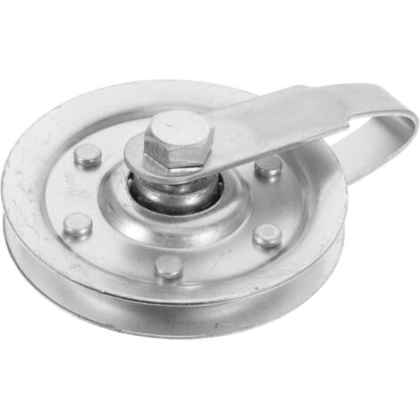 Tor-Riemenscheibe 80mm – Rundseil-Rille, Stahlrad Für Draht/Seil Bis 8mm, Kugellager 6203RS, 150kg Tragkraft