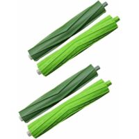 Gummi-Ersatzbürsten passend für iRobot Roomba i7 i7+ E5 E6 E7 Staubsaugerzubehör, 2 Set