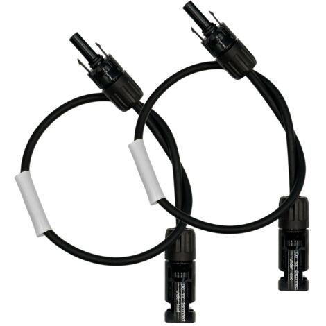 2x0,5m Allonge câble solaire 4mm² - MC4 - (Noir - Noir) (1/4)