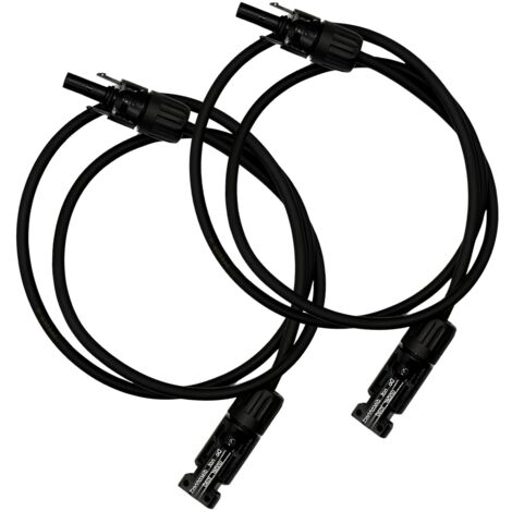 2x1m Allonge câble solaire 4mm² - MC4 - (Noir - Noir) (1/4)