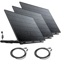 3 Stations Solaires 1305W – Kit Plug & Play – Micro-onduleurs & Pieds Prémontés + Prise Intelligente + 2 Câbles – Suivi Application