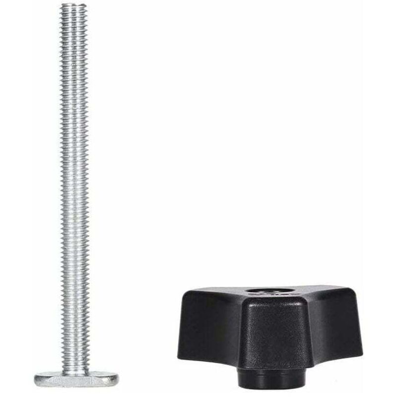 Pince à Rainure En T Filetée M8 - Ensemble De Serrage Rapide Pour Travail Du Bois, Métal - Compatible Rails En T