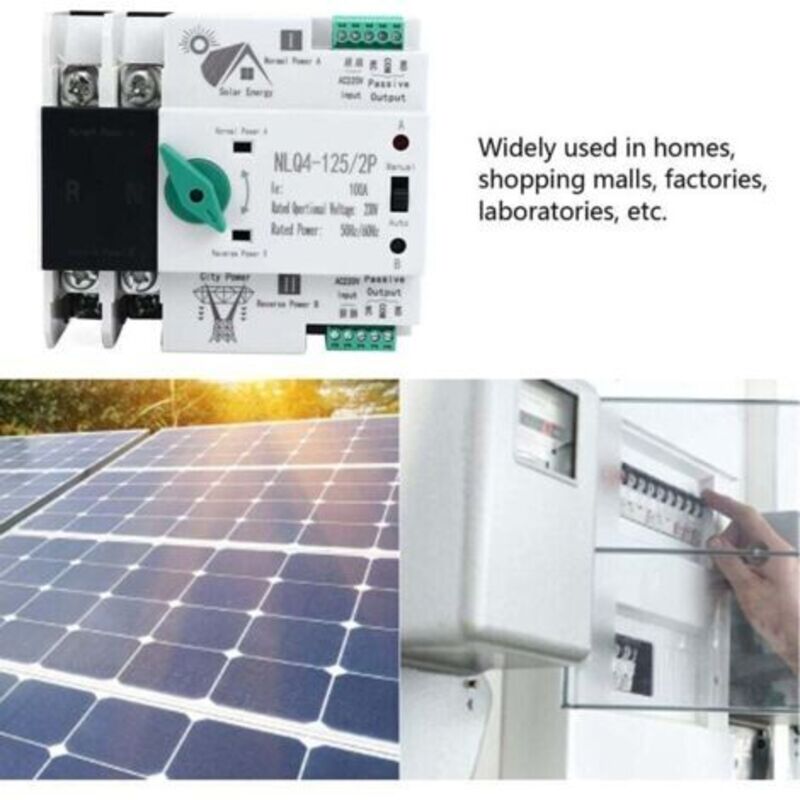 ZGQ5-100/2P Commutateur De Transfert Automatique à Double Puissance 220 V Sans Interruption Avec Bonne Isolation