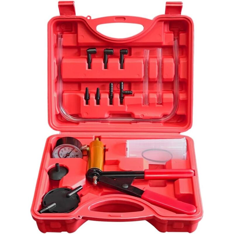 FreeTec Vacuometre Moteur, 0-10 Psi Testeur Pression Carburateur, Vacuum Meter Depressiometre Auto Mano à Dépression, Testeur A Vide De Pompe à