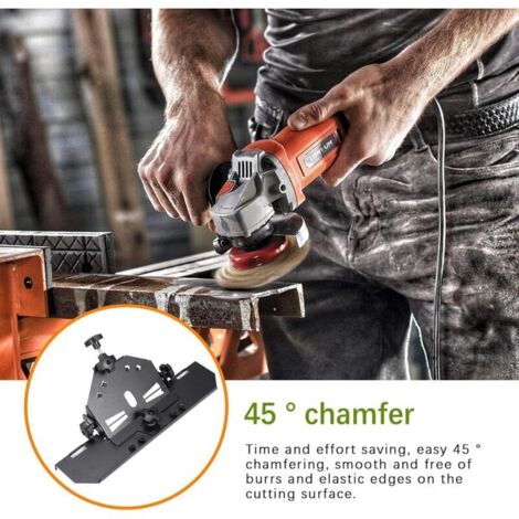 Support Pour Meuleuse D'angle à 45° - Pour Chanfreiner Carrelage, Métal, Bois, Avec Tapis Antidérapant