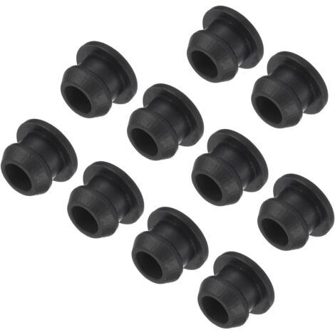 QUARKZMAN Bouchons De Trou Silicone 6mm - Lot De 30 - Joints Panneau Affleurant Noirs