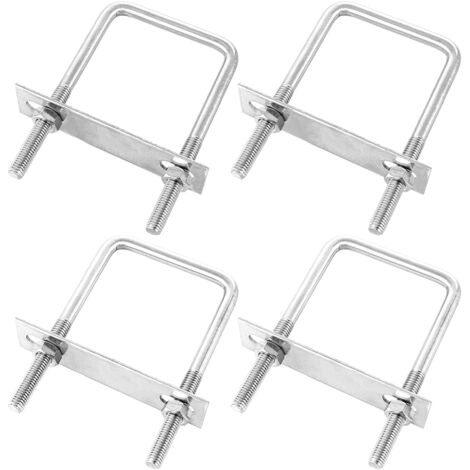 Pack Of 5 U Bracket With Thread M8 70 X 110 Mm, M8 Square U Bracket Roof Box Attachment Stainless Steel U Bolt Screws With 10 Nuts And 5 Counter Plate For - View #12