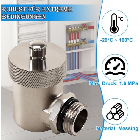Purgeur Automatique Flotteur G1/2 Laiton – Vanne Évacuation Air Rapide, Pression Normale, Anti-Rouille