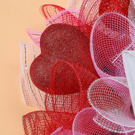 Couronne artificielle pour la Saint-Valentin - Couronne d'amour