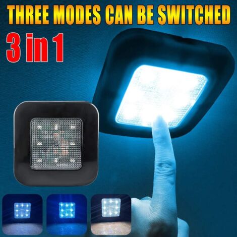 Plafonnier LED Voiture 8 Couleurs USB Rechargeable – Lampe Intérieur Universelle Pour Auto, Camping-Car, Chambre