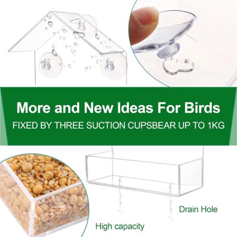 Bain D'oiseaux Pour L'extérieur - Mangeoire Polygonale Pour Oiseaux