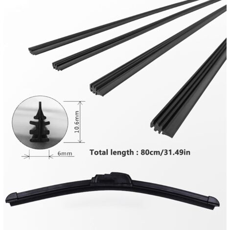 Support D'Essuie-Glace Auto - Leviers Pour Relever Les Balais Sur Le Pare-Brise - Lot De 2 - Noir - 3