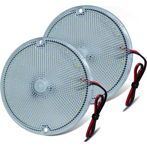 Lampe De Plafond LED Pour Camping-Car, Van, Bateau - 12V/24V, Interrupteur ON/OFF - Éclairage Intérieur Lumineux