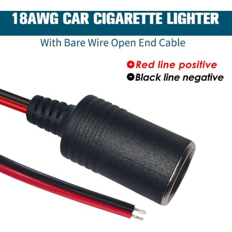 Lot De 3 Câbles D'extension Pour Prise Allume-cigare Femelle - 18 AWG, 30cm, 12V, Pour GPS, Dashcam, Chargeur
