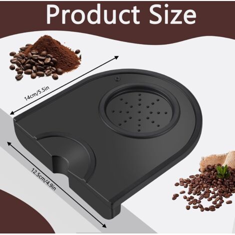 Tapis Tamping Titulaire Silicone Anti-dérapant Espresso Café Tamper Coin Pad Dropped Bord Non Glissant Alimentaire Safe Noir
