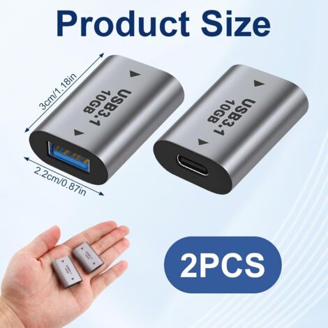 Adaptateur C Vers USB, Adaptateur Mâle Vers USB3 Femelle, Adaptateur USB C Vers USB 3.0 Avec Lumière, Adaptateur Mâle à USB 3.0 Femelle Adaptateur Typec Pour Clavier, Souris, Disque U, Téléphone