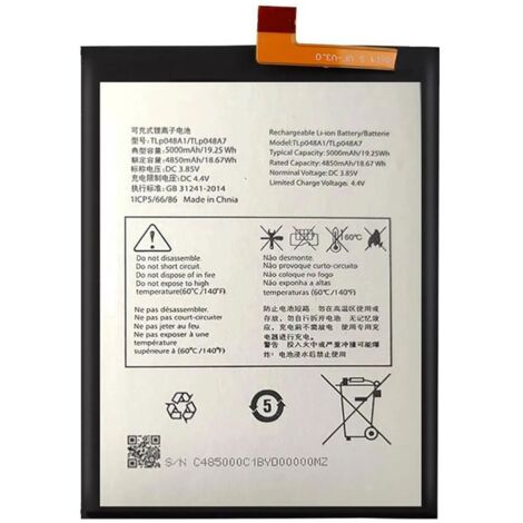 Batteri för Lenovo Yoga Smart Tab Li-Polymer 3.85V 7000mAh 27Wh