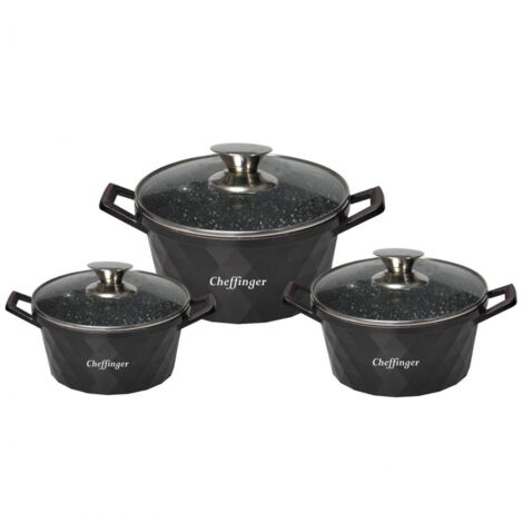 Set de pots - aluminium et verre - 6 pieces 3909115 3909115 3909115 (1/3)