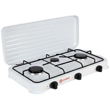 Réchaud à Gaz De Camping Kemper KE2009 Avec 4 Cartouches Butane 190g + Gants - Portable, Coupe-Vent - Pour Randonnée, Pique-nique, Urgence