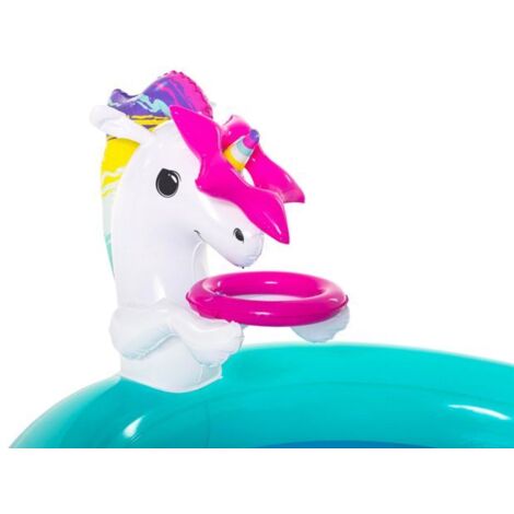 Arroseur Licorne Gonflable – Pulvérisateur D’eau Pour Jardin, Piscine, Plage – 68x67x48 Cm, PVC