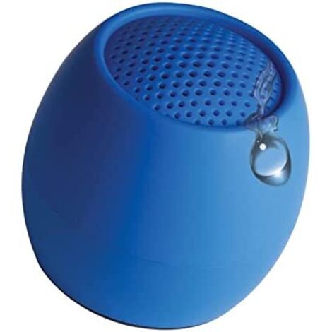 Boompods Bluetooth Zero Speaker : puissants mini-enceintes étanches avec double option d'appairage, fonction selfie et microphone sans fil avec un son puissant (bleu) (1/5)