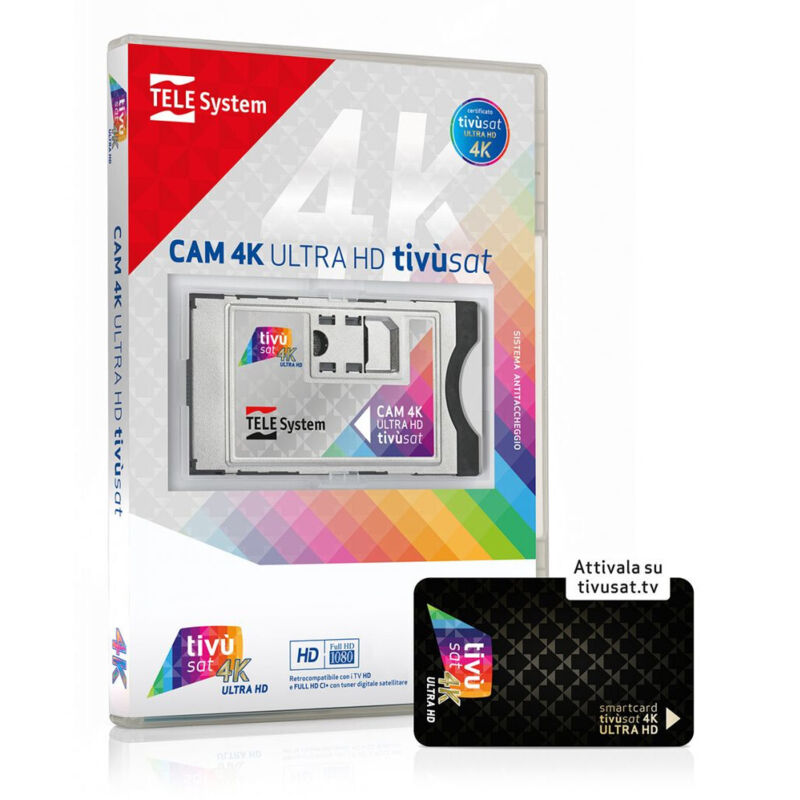 TELE System CAM tivùsat 4K Ultra HD Conditional-Access Modul (CAM)