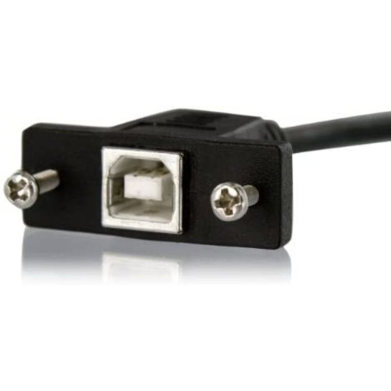 StarTech USB A Auf A Blendenmontage-Kabel 30 Cm – Für PC-Frontplatte & Kiosk-Systeme | Verlängerung Mit Panel-Mount-Buchse