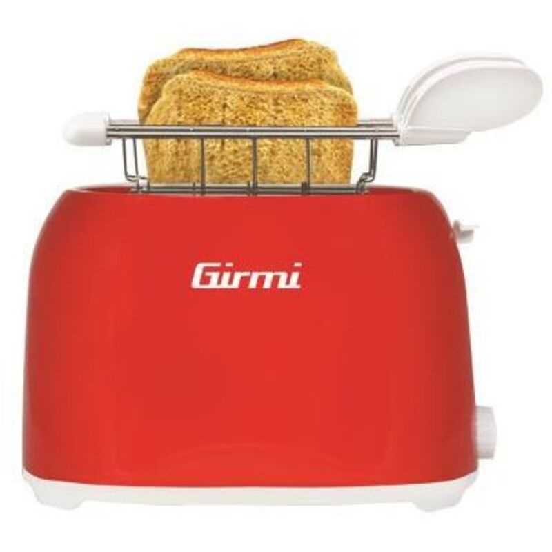 Girmi TP10 Grille-Pain Rouge 750W - 7 Niveaux Avec Pinces Inox