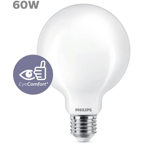 Philips LED Classic E27 Lampe, 60 W, Globeform, matt, neutralweiß