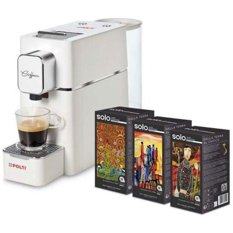 Polti Kaffeemaschine Coffea Cs15w mit 54 Kapseln Weiß