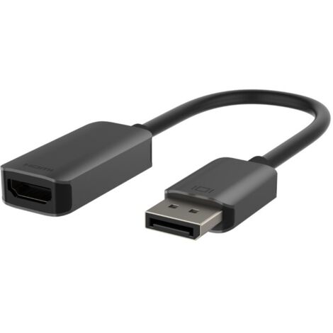 Belkin AVC011btSGY-BL 0,22 m DisplayPort HDMI Schwarz (1/5)