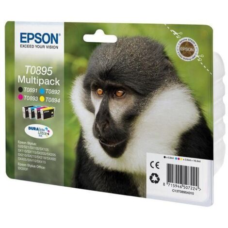 Epson Tintenkartusche Stylus S20/SX100/SX200/SX400, C13T08954020, cyan/magenta/y (C13T08954020) (1/5)