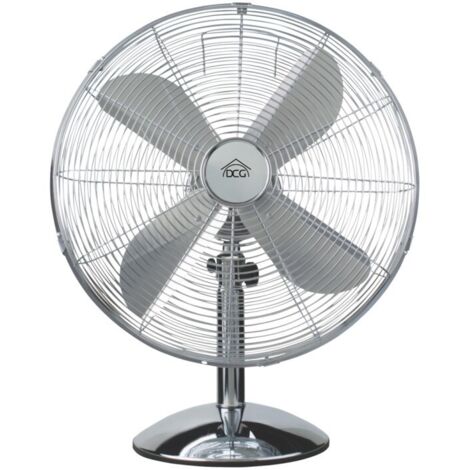 DCG VE1616 Tischventilator aus verchromtem Metall Durchmesser 40 cm