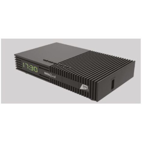Digiquest Tivùsat Ti9 Decoder, DVB-S2 mit 2-in-1-Fernbedienung, Schwarz, inkl. Tivusat-Karte, de Funktion Aufnahme aktiviert - DAZN Zone-fähiges Gerät