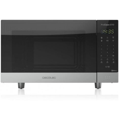 Cecotec ProClean 6110 Kochfeld Mikrowelle mit Grill 23 L 800 W Edelstahl
