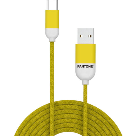 USB-C-Kabel auf USB Celly PT-TC001-5Y Gelb 1,5 m (1/3)