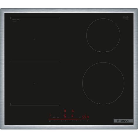 Bosch Serie 6, Induktionskochfeld, 60 cm, Schwarz, Mit Rahmen aufliegend, PVS645HB1E