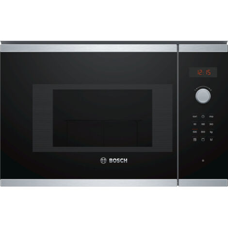 Bosch BEL523MS0 Einbau-Mikrowelle mit Grill, 20 l, 800 W, schwarz, Edelstahl