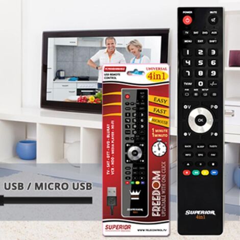 Freedom Input 8054242080124 Fernbedienung IR Wireless TV, Projektor, DVD/Blu-ray, Heimkinosystem Drucktasten
