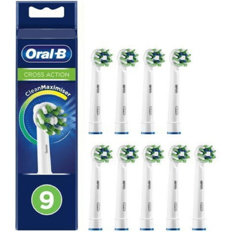 Oral-B CrossAction 80339536 Elektrischer Zahnbürstenkopf 9 Stück(e) Weiß
