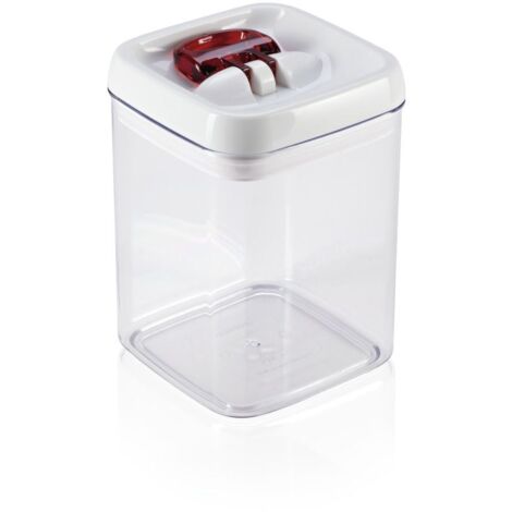 Leifheit 31211 Frischhaltedose 1,6 l, quadratisch, weiß, transparent (1/4)