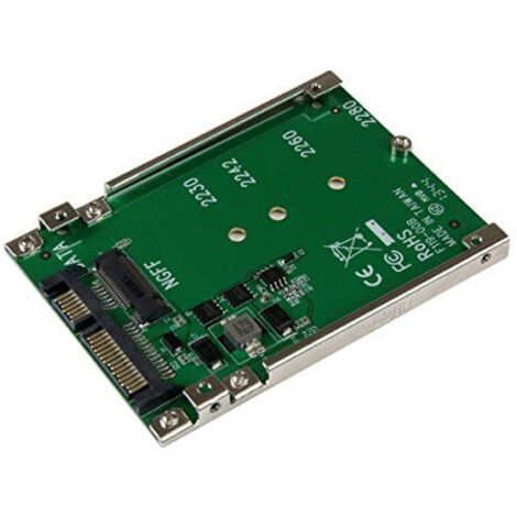 StarTech.com M.2 SATA SSD auf 2.5 Zoll SATA Adapter - M.2 NGFF auf SATA Konverter - 7mm - Open-Frame Gehäuse - M2 Festplattenadapter - Nicht kompatibel mit NVMe (1/5)