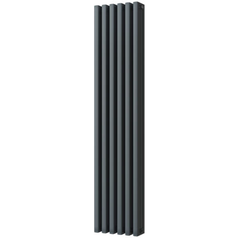 Temple - Anthracite Vertical Square Tube Column Radiator H1800mm x W390mm