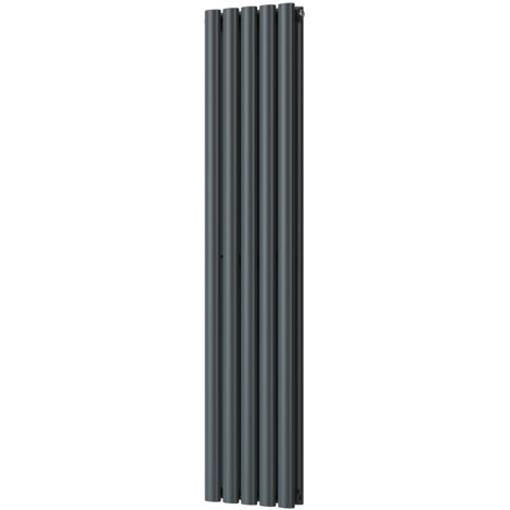 Omeara - Anthracite Vertical Radiator H1400mm x W290mm Double Panel (1/3)