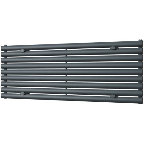 Omeara Axis - Anthracite Horizontal Radiator H522mm x W1400mm Single Panel (1/3)