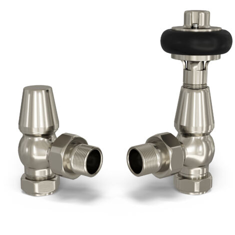Signature Wooden Head - Silver Nickel Thermostatic Radiator Valve ...