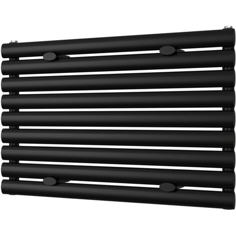 Omeara Axis - Black Horizontal Radiator H522mm x W800mm Single Panel (1/3)