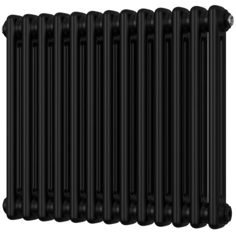 Alpha - Black Column Radiator H500mm x W592mm 2 Column